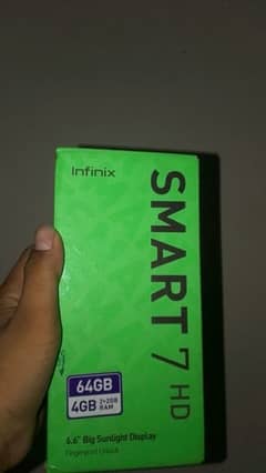 infinix smart 7 with box and charger  screen thori si break