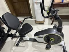 Elliptical, exercise bike and treadmill available