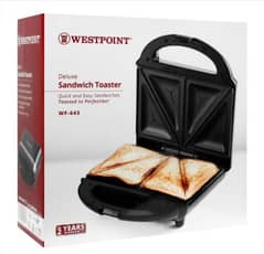 West Point Deluxe Sandwich Toaster, 700W, WF-643