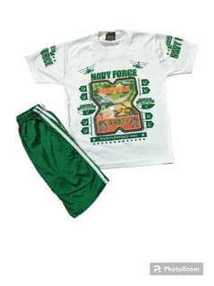 Kids unisex shirt and short set