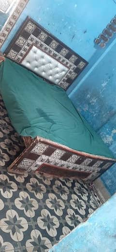 Double bed with dressing table for sale normal condition