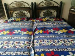 Two nos iron single bed for sale