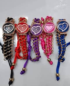 Heart Shape Bracelet Watches For Girls