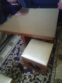 dining table with 4 stool