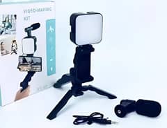 Video making tripod kit with mic