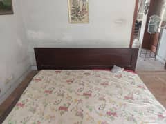 Used King Size Bed with Mattress and Side Tables for sale