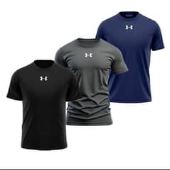 3 Pcs Men's Dri Fit Printed T-shirt