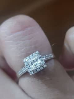 imported gold ring with moissanite diamond