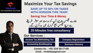 Sales Tax, Income Tax Return, Tax Consultant, FBR, Tax Filer, NTN, SEC