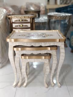 Nesting Tables, Hand-Painted Nesting Tables, Nest of Tables