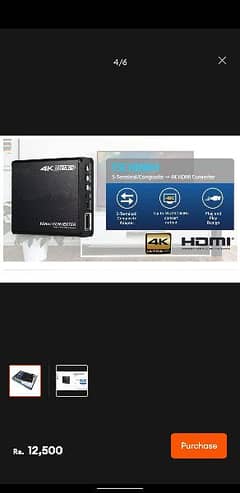 TEC Svideo CVBS to HDMI 4k converter (HDMI 4K video converter)