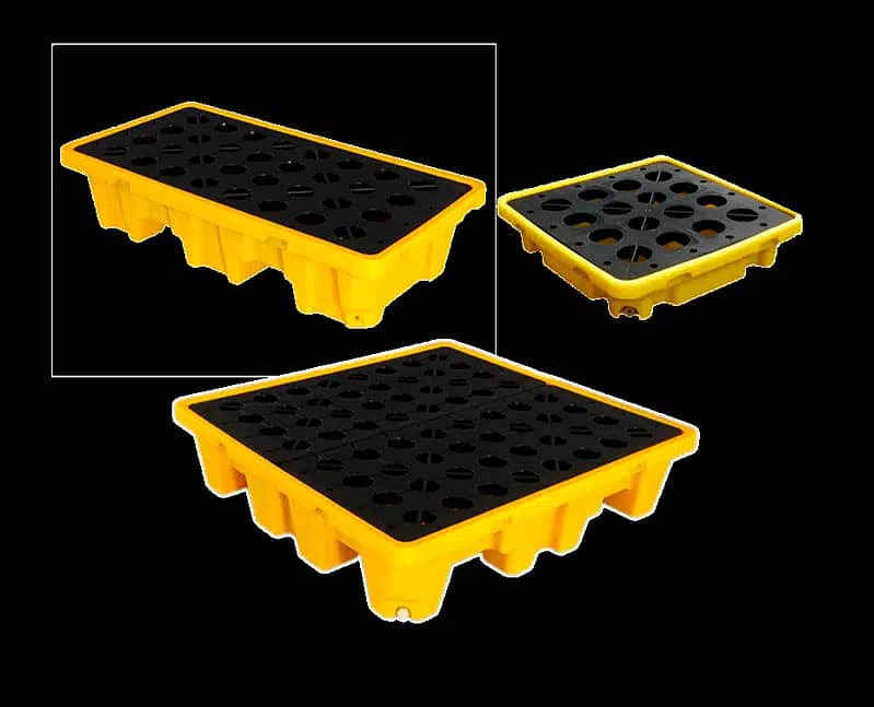 plastic spill pallet for drums, drum pallet, spill pallets, tray, kit 2