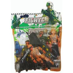 Fighter Action Figures - Firepower Clash Military Toy Set