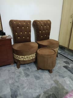 Complete set (Bed,sidetables,dressing, sofa set, table, coffee chairs