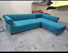 sofa L shape size 8x6 feet 5 years warranty all colors available