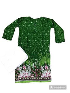 2 Pic Woman's Stitched Lawn Printed Suit