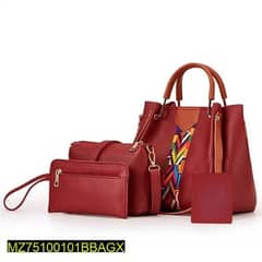 Women's Pu 4 Pcs Women Faux Leather Handbags