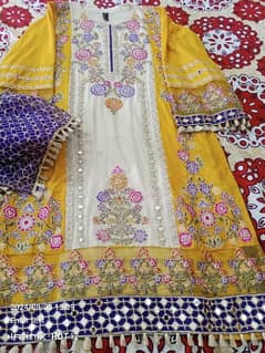 karma brand lawn fancy suit new condition one time use only