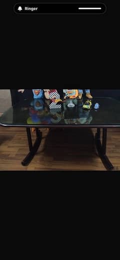 solid wood dining table with glass top
