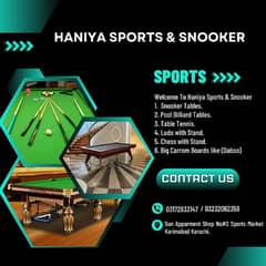 All Type Of Game Snooker / Pool/ Table Tennis / Foosball Game / Dabbo 0