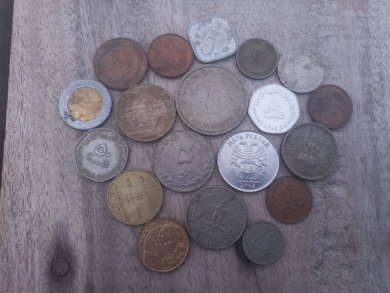 different countries coins note 2