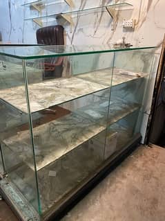 2 full glass Counter for sale with chair or glass length 9