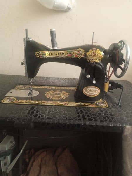 Romer sewing machine for sale with new. motor + heavy iron  stand 3