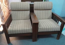 Standard wood two sofas(single seater)