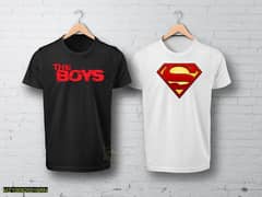 Cotton jersey printed T shirt pack 2 pcs