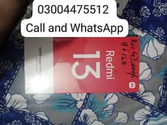 redmi 13 box pack 8.128 GB urgent sale 03004475512