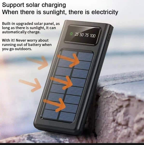 Solar Battery Power Bank 10 Hazar MAH 3