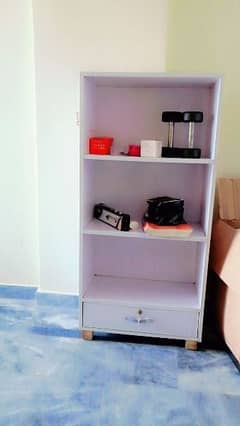 Study table, book rack and chair