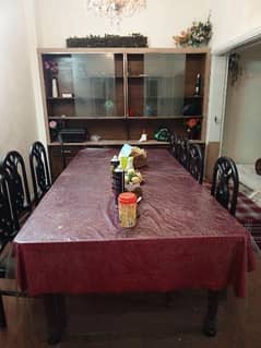 Dining table big siza with 8 chairs in cheap price for sale