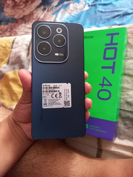 infinix hot 40 16/256 brand new 10 to 11 monts warnty complete saman 1