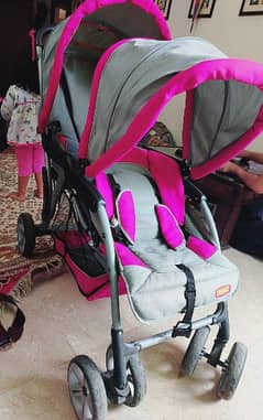 BABY DOUBLE PRAM