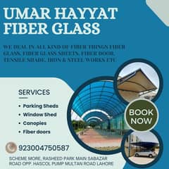 Canopies/Fiber glass shades/tensile shed/car parking sheds/window shed