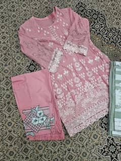 Tea Pink Baroque 3 Piece Suit