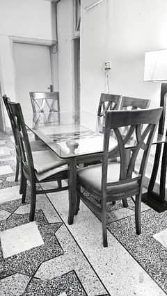 Solid Wood, New, 6 seater dining set.