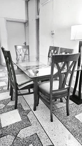 Solid Wood, New, 6 seater dining set. 1