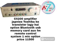 c5200 amp japnies toshiba kay transister lagy hai option bluetooth