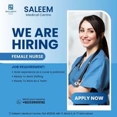 Femal Nurse Required