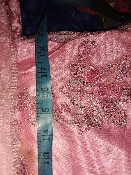 net silk ribbon embroidery work dress 15