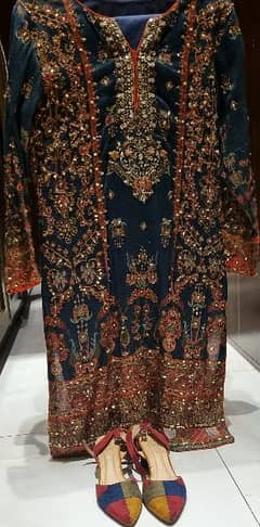 Embroidered fancy cotton lawn handmade work