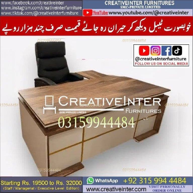 Executive Office table study desk desgn work Manager chair home sofa 3