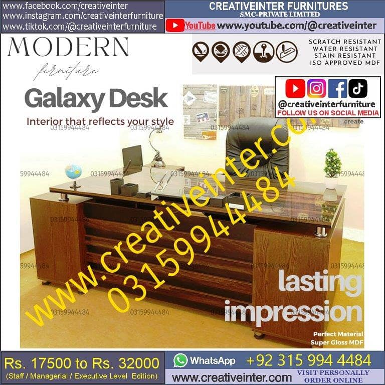 Executive Office table study desk desgn work Manager chair home sofa 14