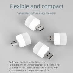 2 Pack Mini USB Led Light Bulb Micro USB Plug-in Night Led Lamp Unive