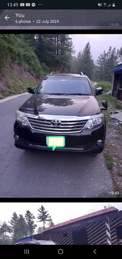 fortuner available for  events on rent