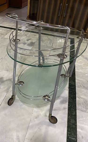 Special New Style Glass tables with wheel. 1