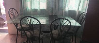 6 chairs k sath upper table cover k sath jo interested ho rabta karen