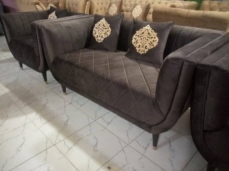 L shape sofa / corner sofa / 6 seater velvet sofa / Sofa for sale 1